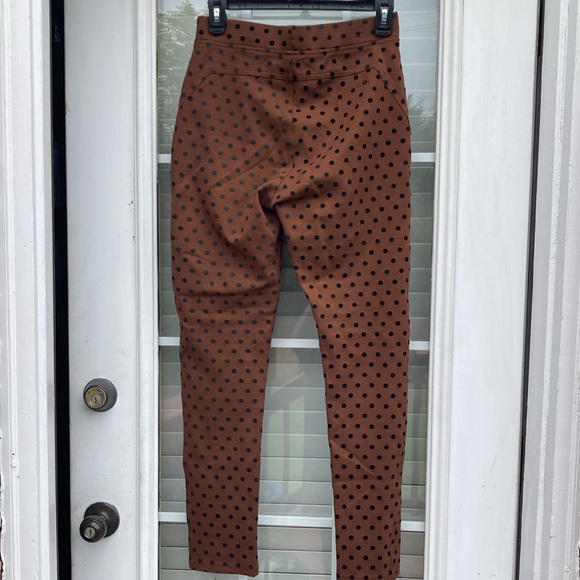 Vassalli Polka Dots Brown Pants Sz 8 - Picture 6 of 12